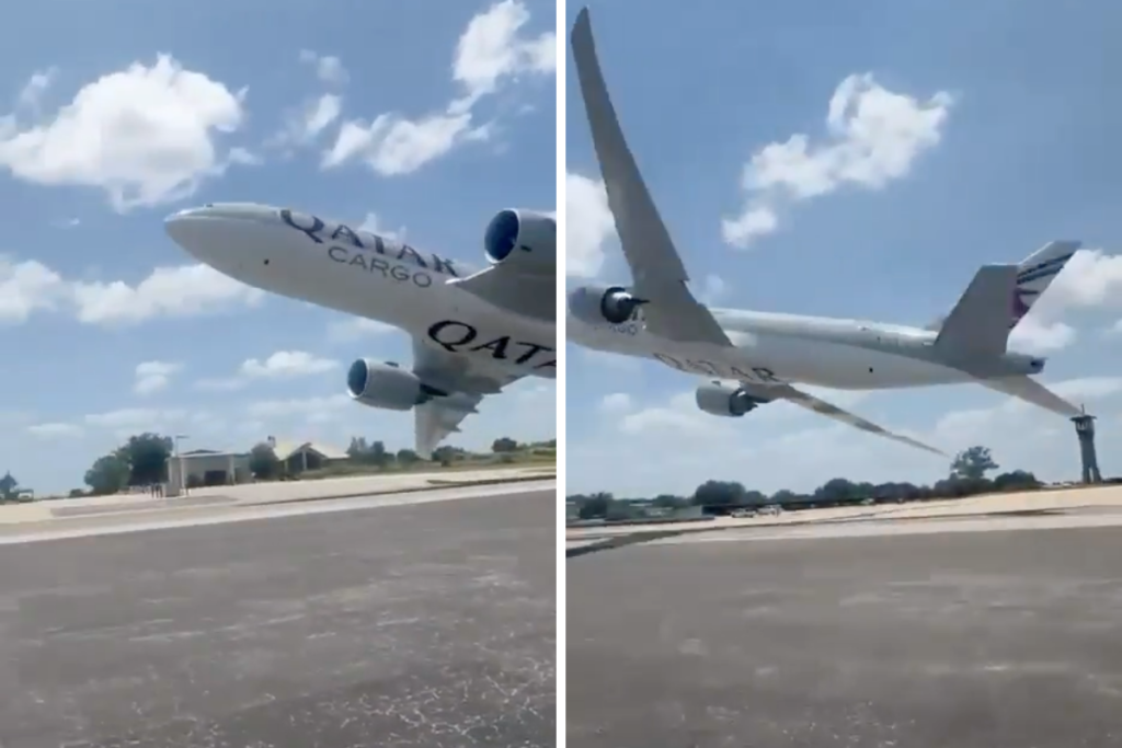 Qatar Airways Cargo Low Pass